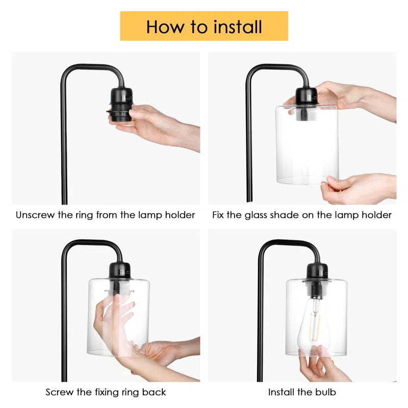 3-Way Dimmable Black Table Lamp with 2 Usb Charging Ports