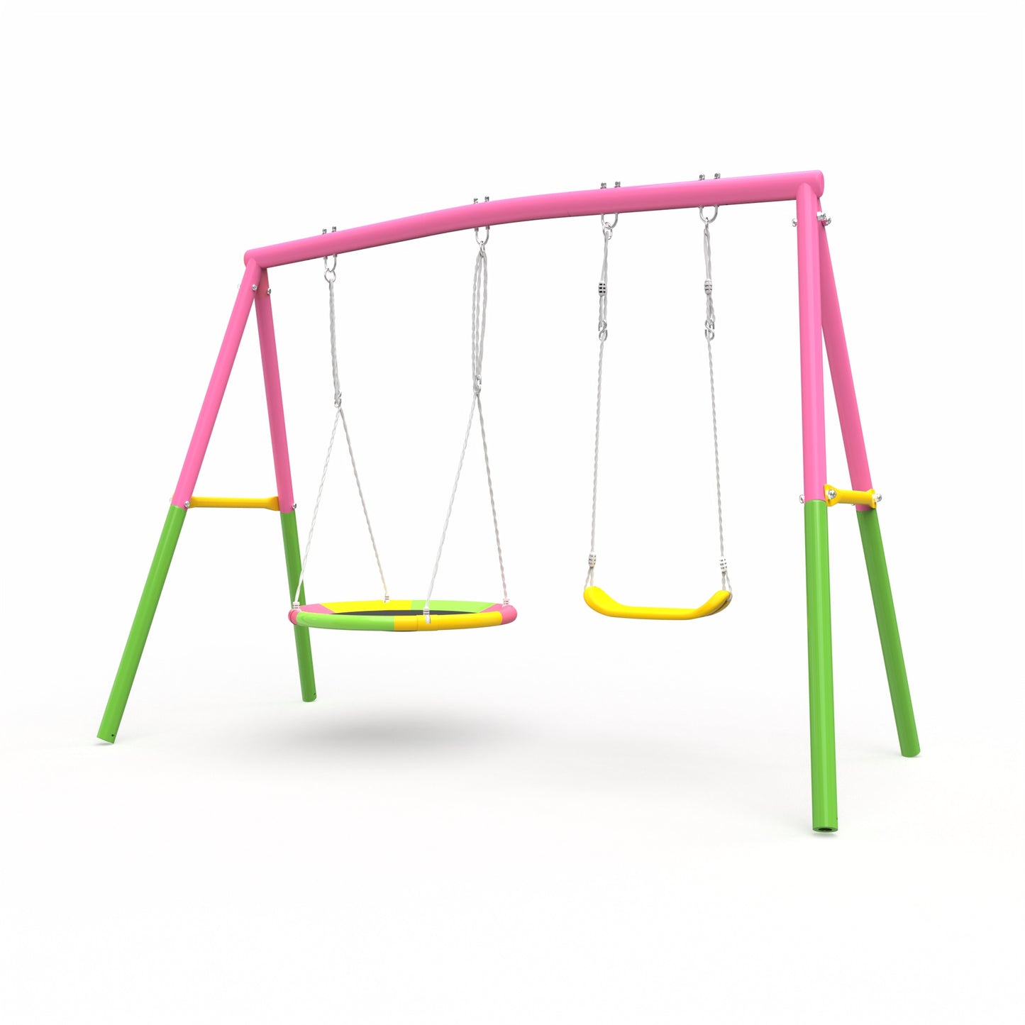 Heavy Duty Metal A-Frame Outdoor Swing Set