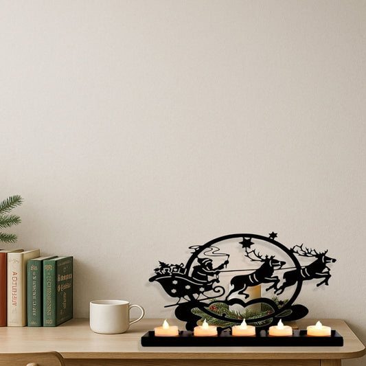 Iron Reindeer Candle Holder