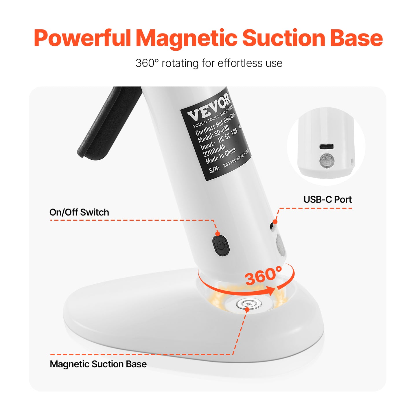 Rechargeable Cordless Glue Gun Kit
