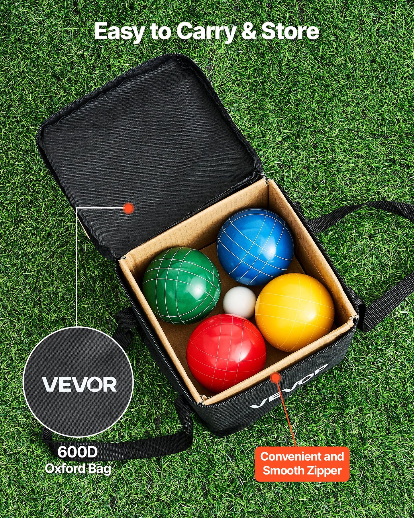 Bocce Ball Set w/Oxford Carry Bag