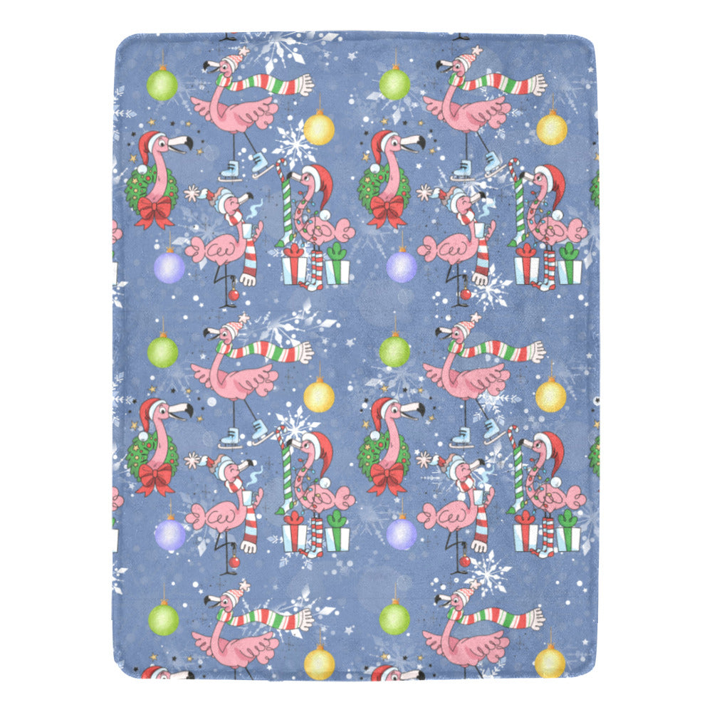 Christmas Flamingo Cozie Hug Blanket