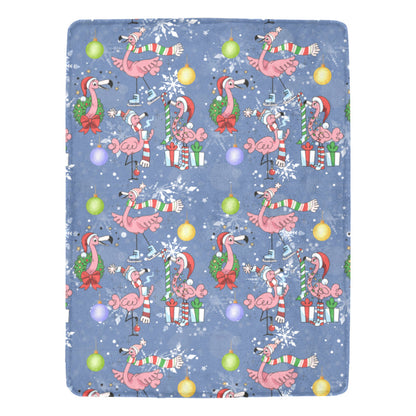 Christmas Flamingo Cozie Hug Blanket