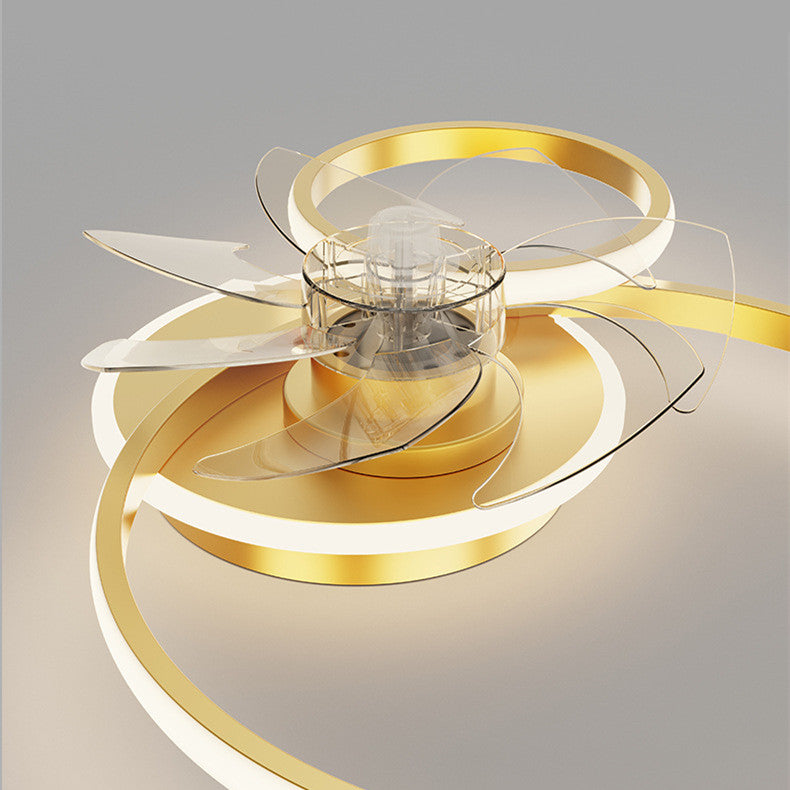 Luxury Bedroom Ceiling Ring Light & Fan