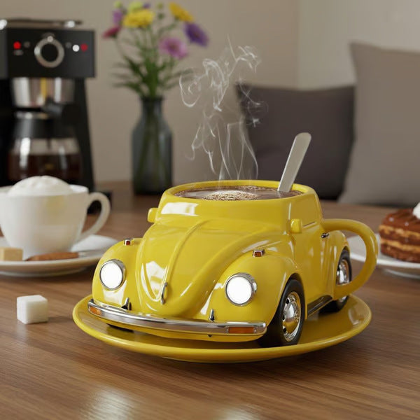 VW Beetle Shaped Coffee Cup