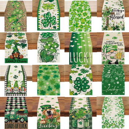 St Patrick Lucky Four-Leaf Clover Table Runners