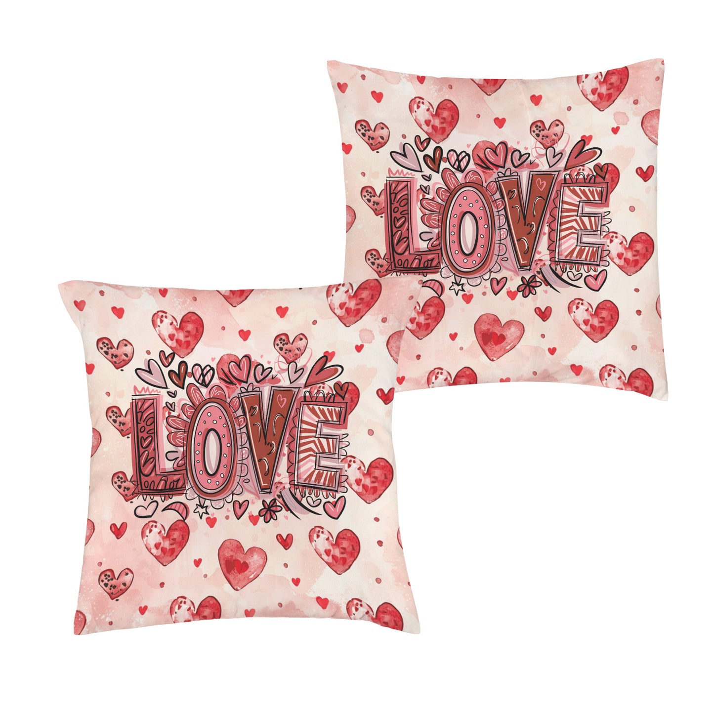Hearts & Love Valentine Pillow Cover