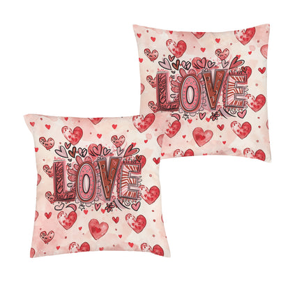 Hearts & Love Valentine Pillow Cover