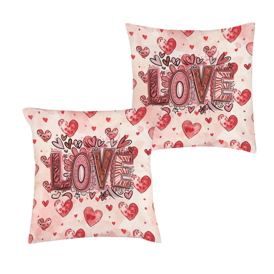 Hearts & Love Valentine Pillow Cover
