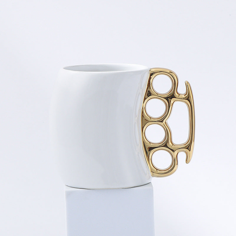 Brass Knuckles Ceramic Coffee Mug