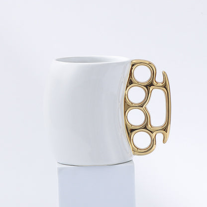 Brass Knuckles Ceramic Coffee Mug