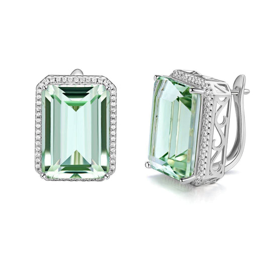 Natural Green Crystal Earrings - Shop Jobie