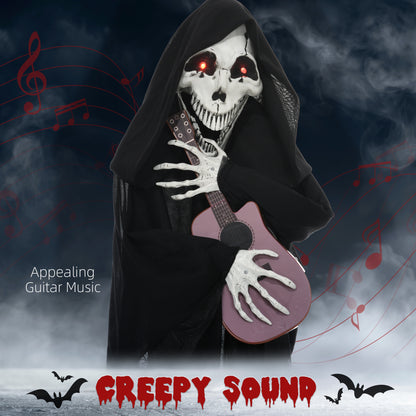 Guitar-Playing Grim Reaper Outdoor Halloween Animatronic