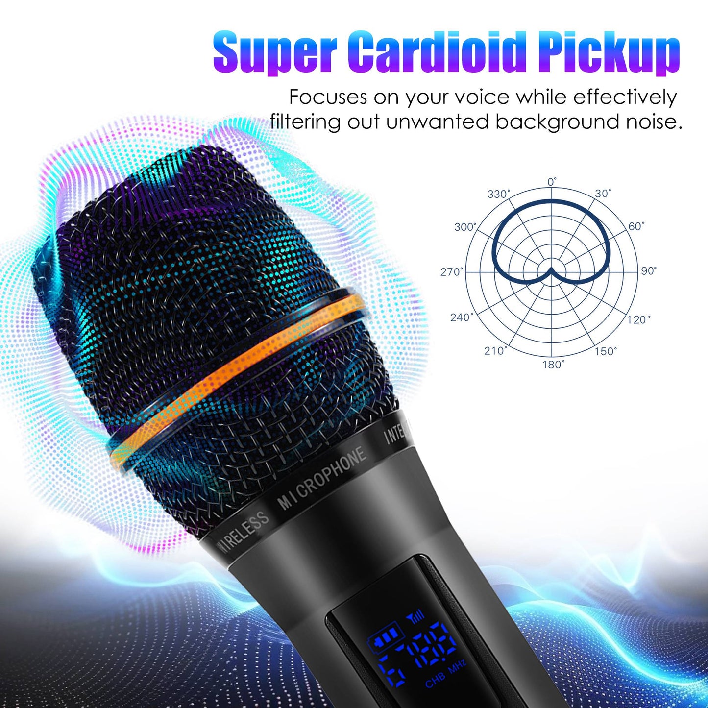 2pk UHF Wireless Microphone Set