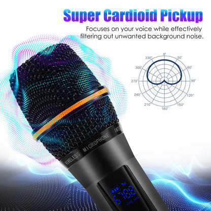 2pk UHF Wireless Microphone Set