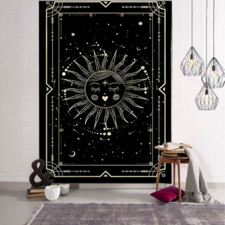 Tarot Tapestry Wall Hanging Black