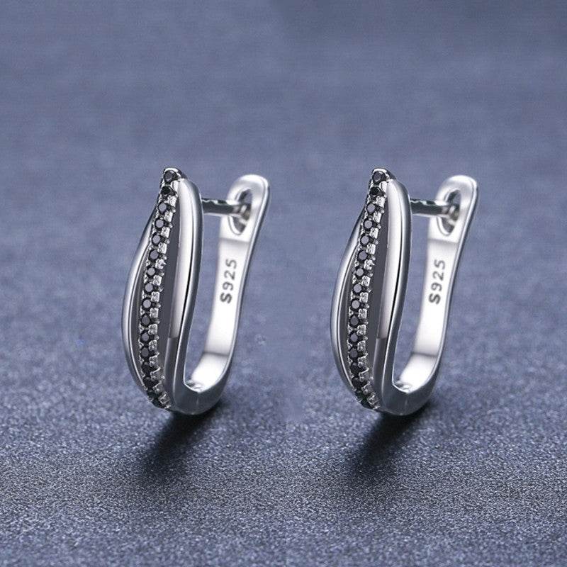 Retro Copper Zircon Earrings 925S - Shop Jobie
