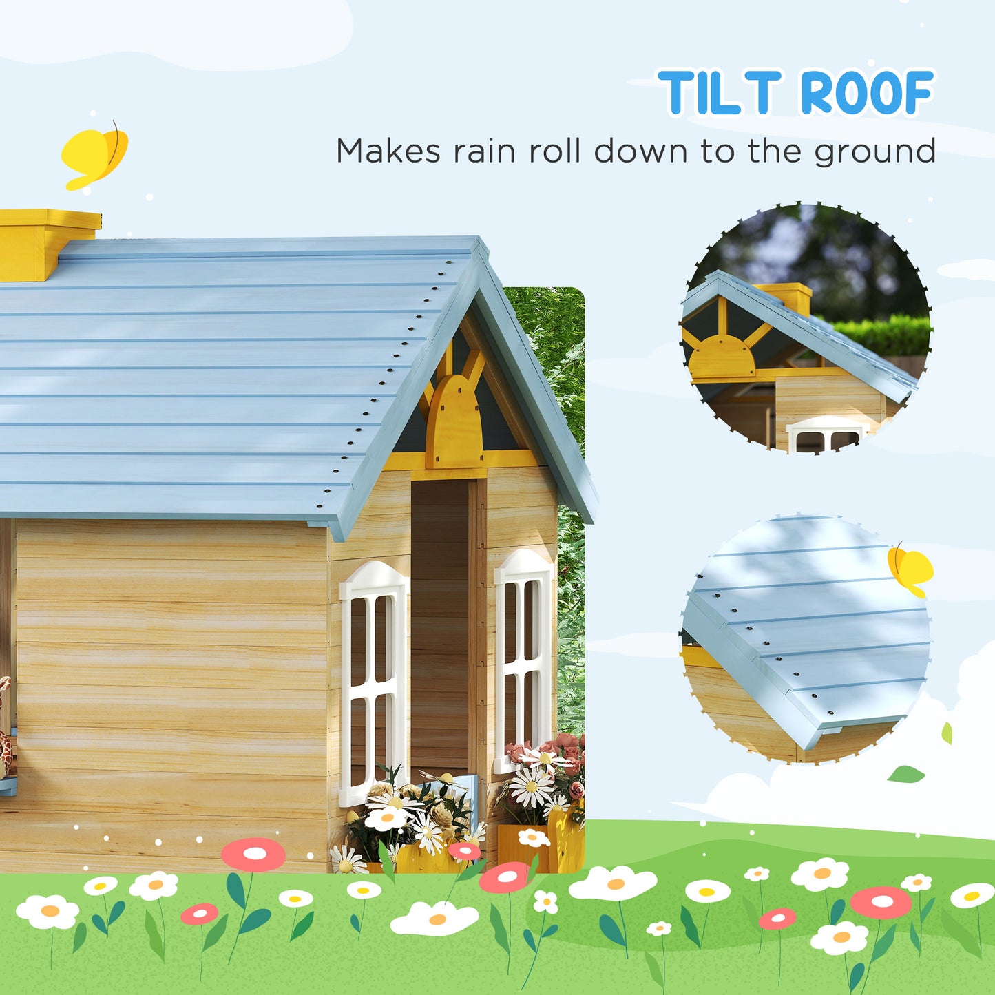 Wooden Backyard Playhouse