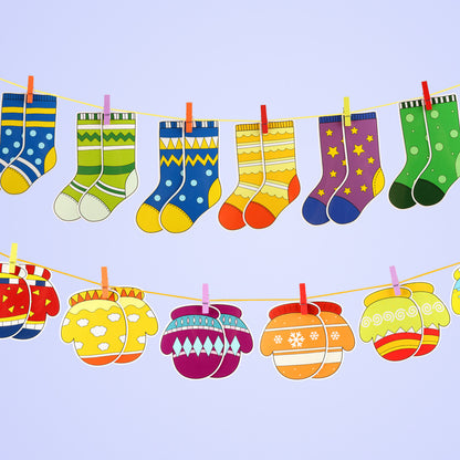 Little Learners Socks and Mittens Matching Game
