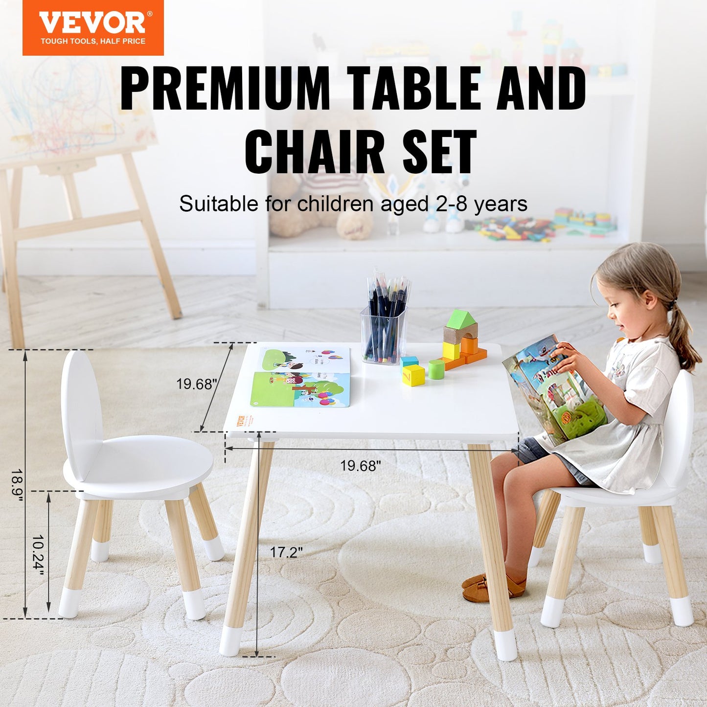 Kids Table And 2 Chairs Set - Imagination Station!