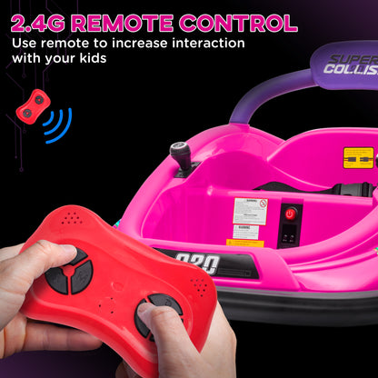 12V Bumper Car w/Remote Control - Pink