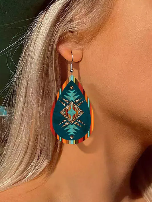 Vintage Western Tear Drop Earrings