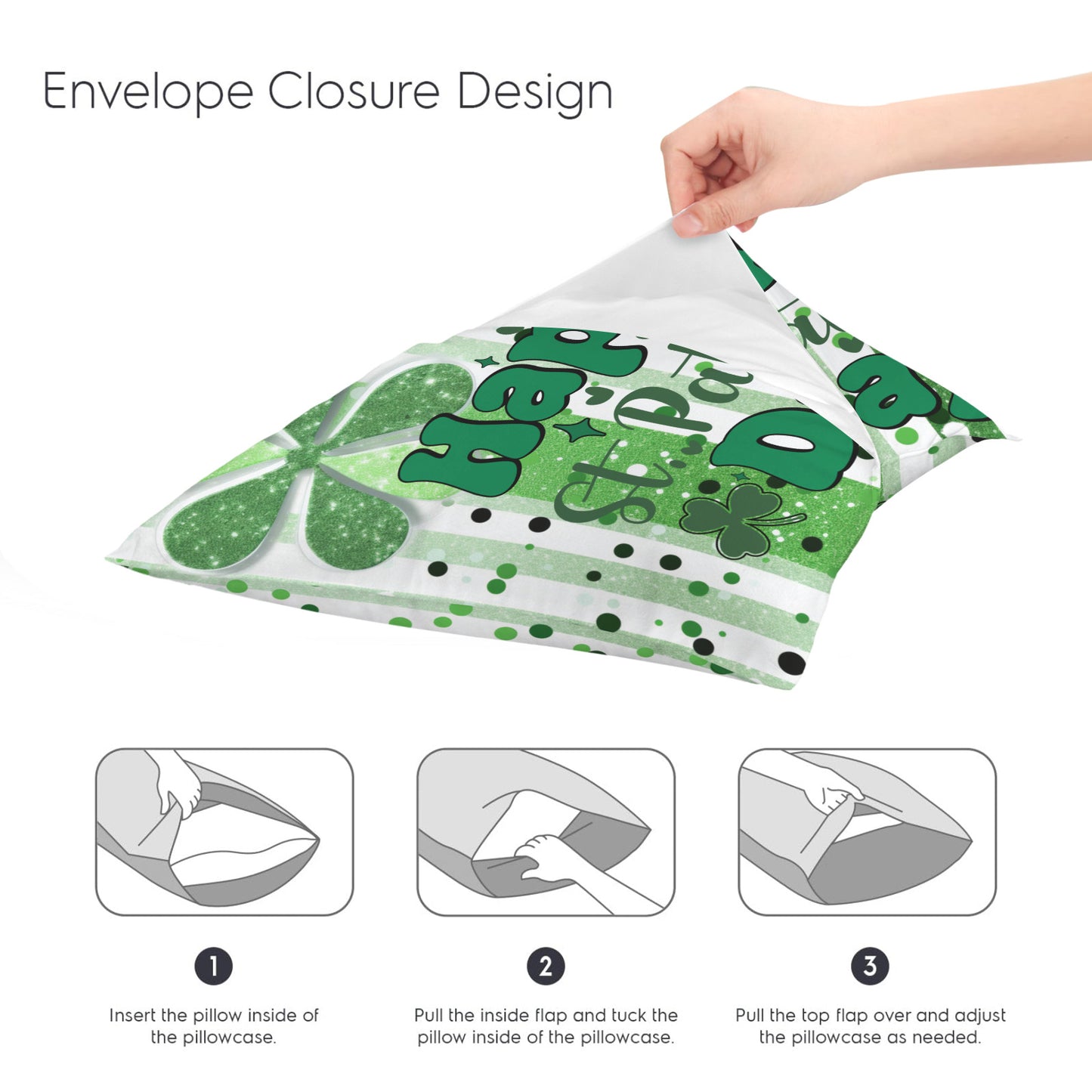 Display a Little Luck - St. Pat's Pillow Cover