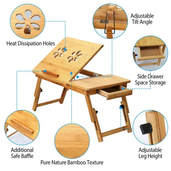 Bamboo Laptop Desk & Breakfast Bed Tray