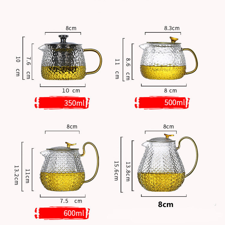 Thickened Glass Bubble Teapot