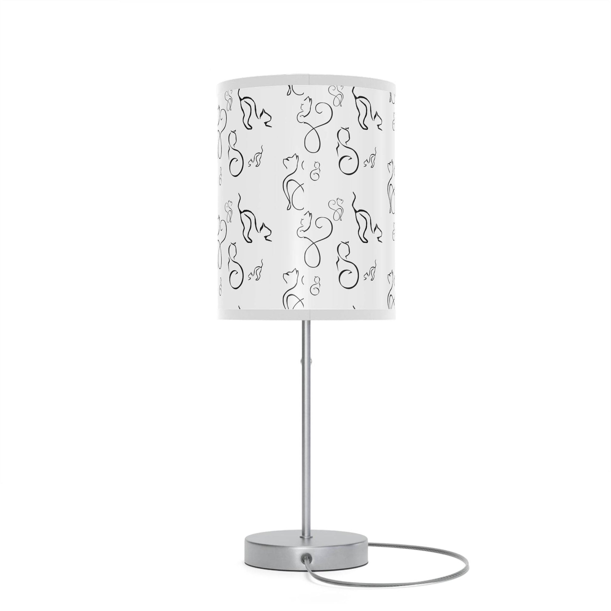 Stylish Desk Lamp - Modern Black and White Cats Design - Shop Jobie