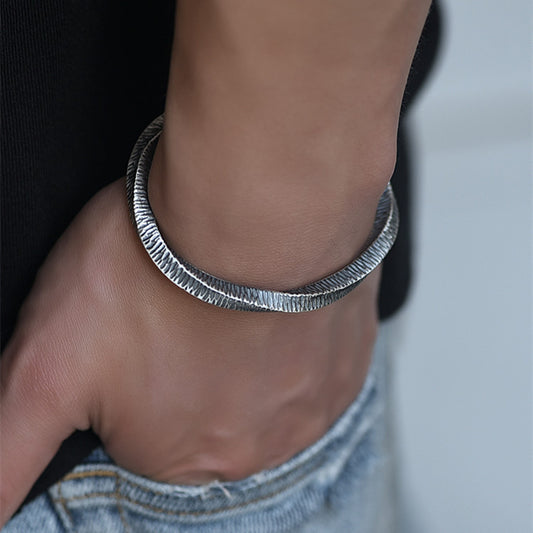 999 Sterling Silver Mobius Bracelet