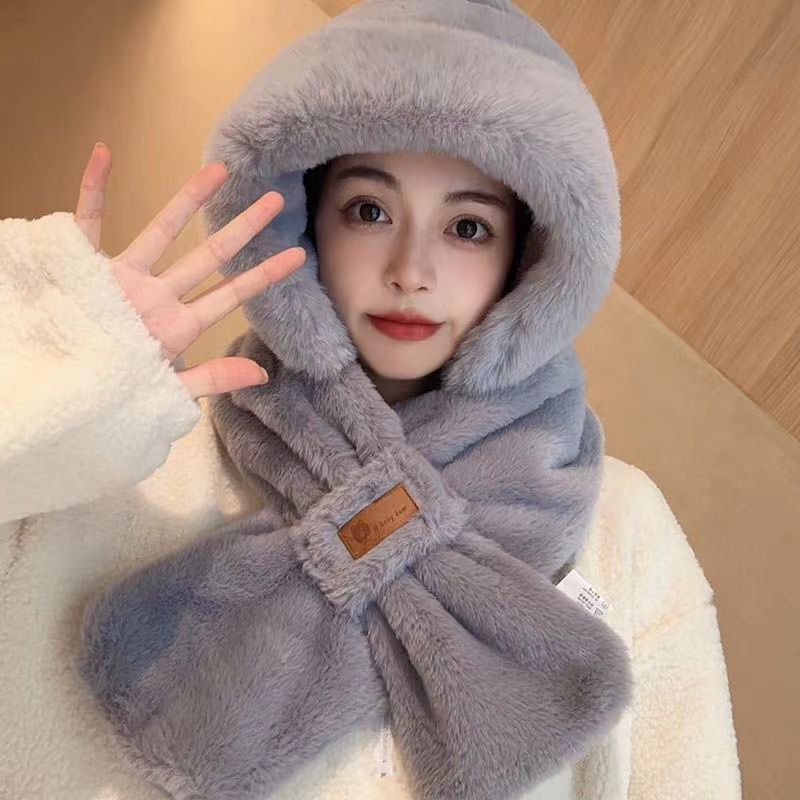 Ear Protection Fleece-lined Warm Plushy Hat & Scarf