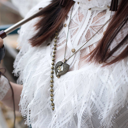 Steampunk Heart Gear Necklace