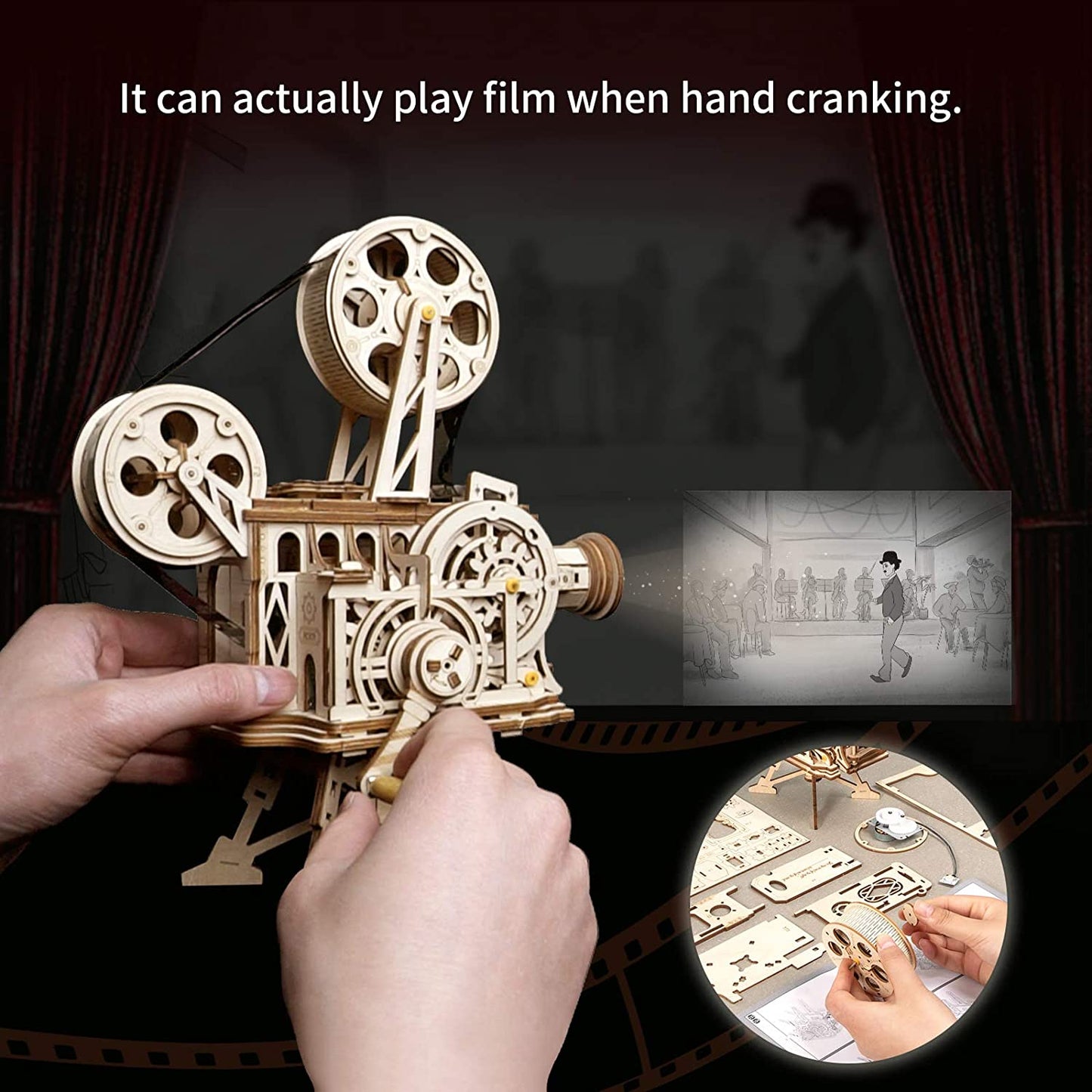 3D Wooden Puzzle Kits - Movie Projector 183pc