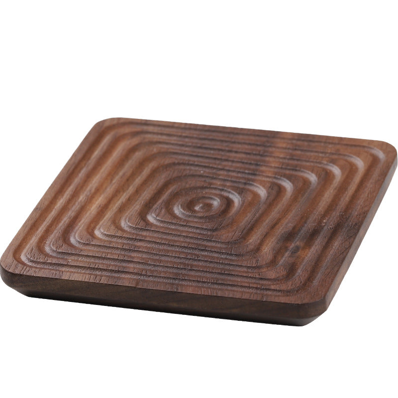 Black Walnut Solid Wood Tea Coaster