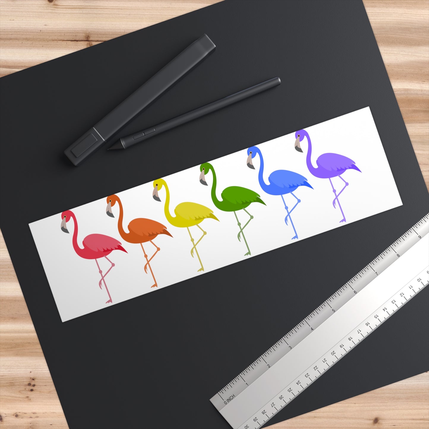 Rainbow Flamingo Bumper Stickers