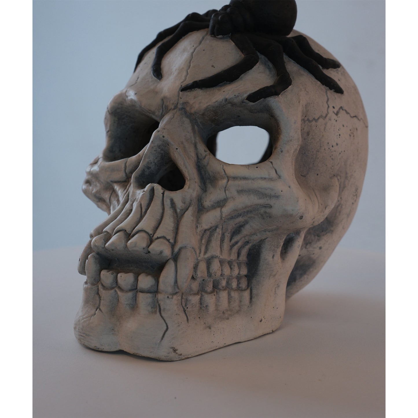 Eerie White Demon Skull Fire Pit Decor