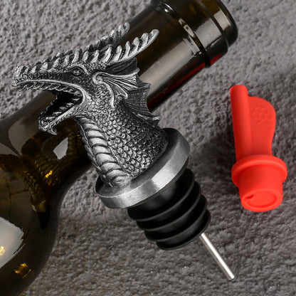 Dual Function Dragon Faucet Dispenser Bottle Stopper