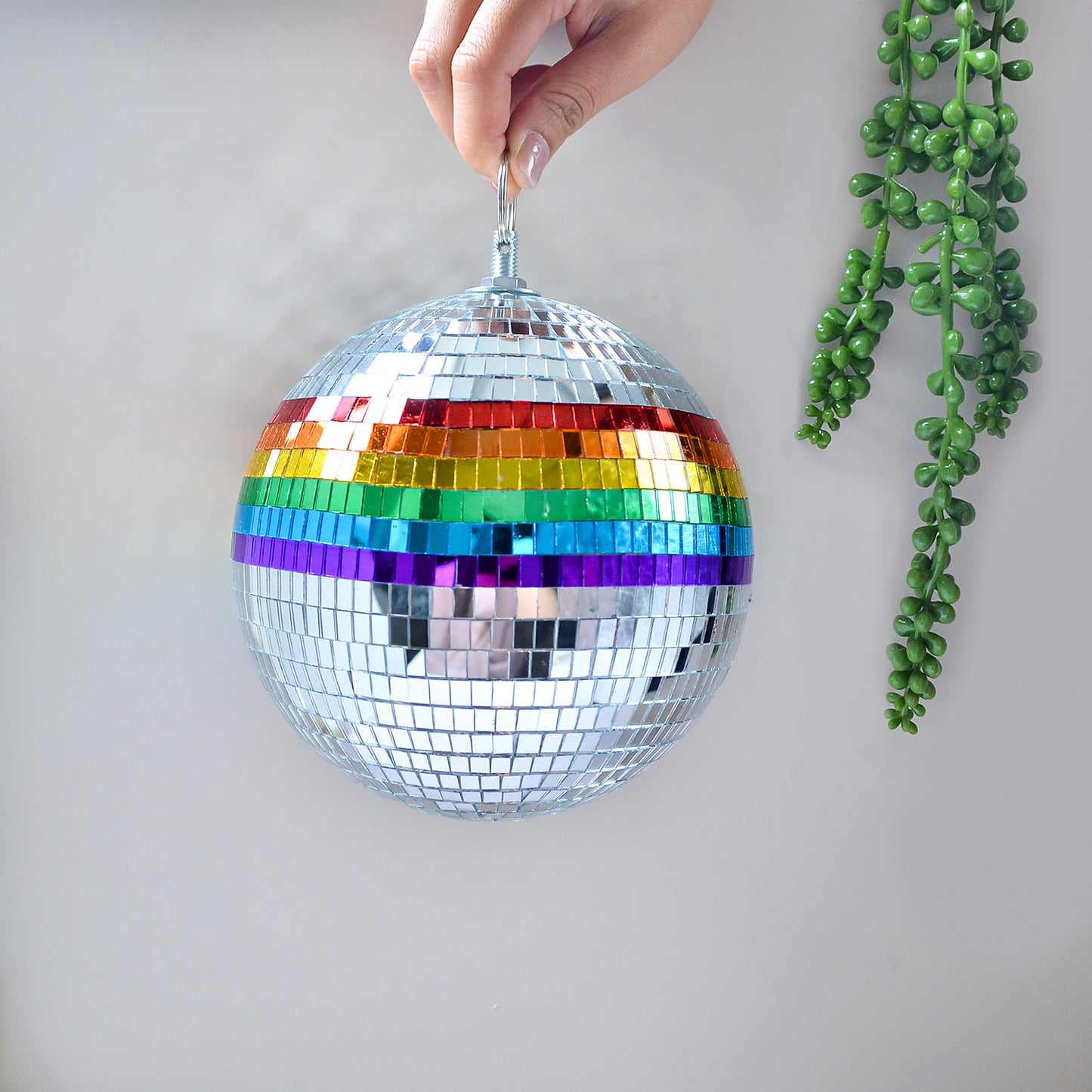 5.9" Hanging Rainbow Mirror Disco Party Ball