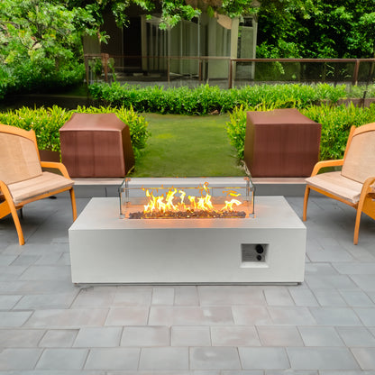 52 Inch Concrete Propane Fire Pit