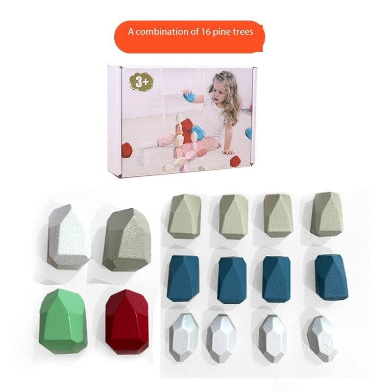 Montessori Principled Stacked Stone Wooden Blocks - Shop Jobie