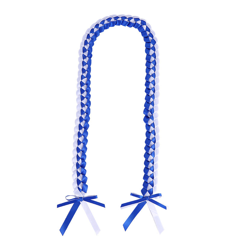 Double Layer Graduation Ribbon Garland Braided Lanyard