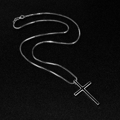 925 Sterling Silver Black Cross