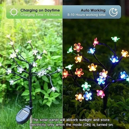 LED Solar Waterproof Cherry Blossom Lotus Tree Branch - Shop Jobie