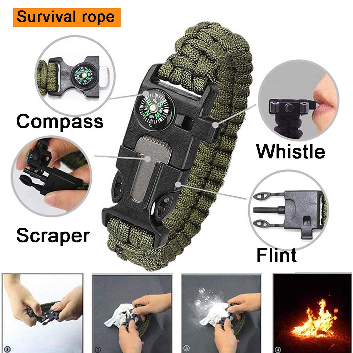 14in1 Outdoor Emergency Survival Gear Kit