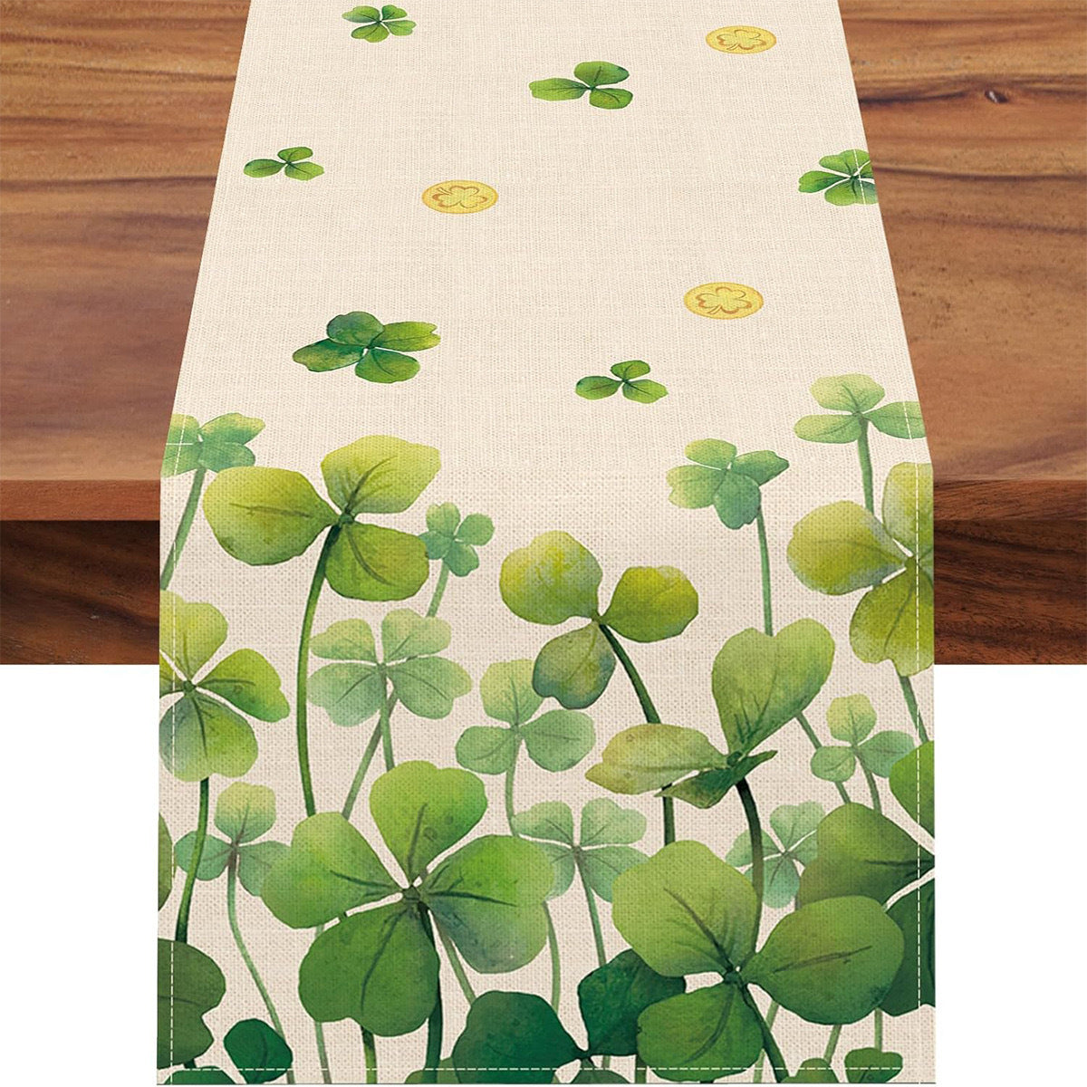 St Patrick Lucky Four-Leaf Clover Table Runners