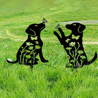 Silhouette - 2pc Adorable Puppy Garden Stakes