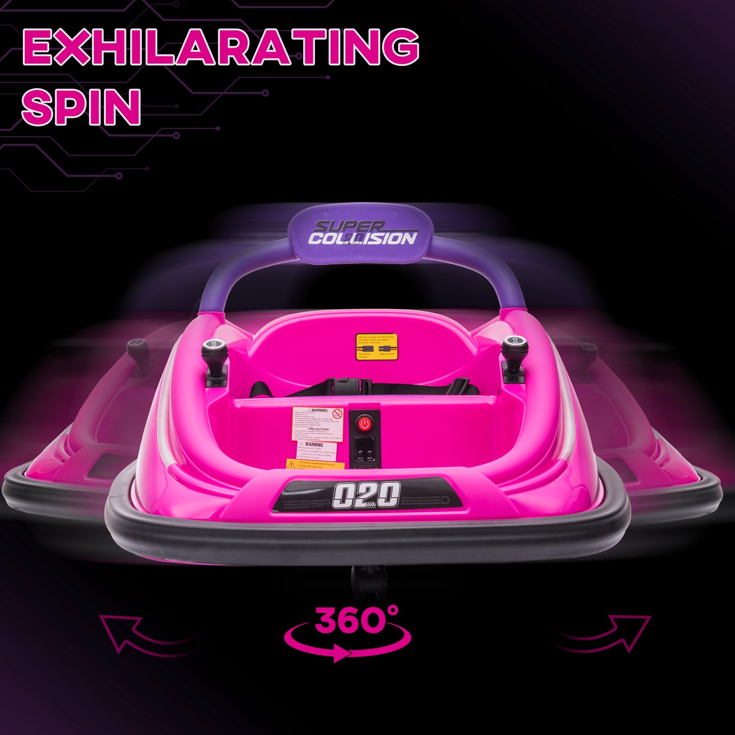 12V Bumper Car w/Remote Control - Pink