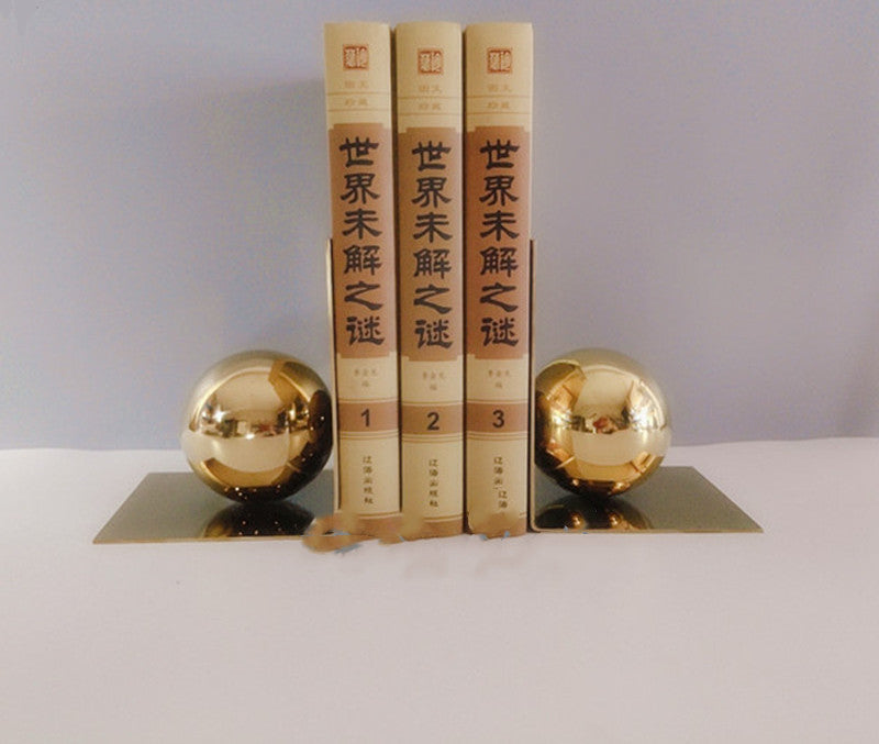 Modern Metal Ball Bookends