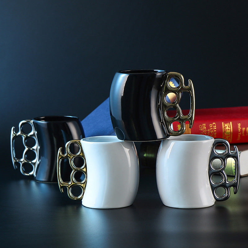 Brass Knuckles Ceramic Coffee Mug